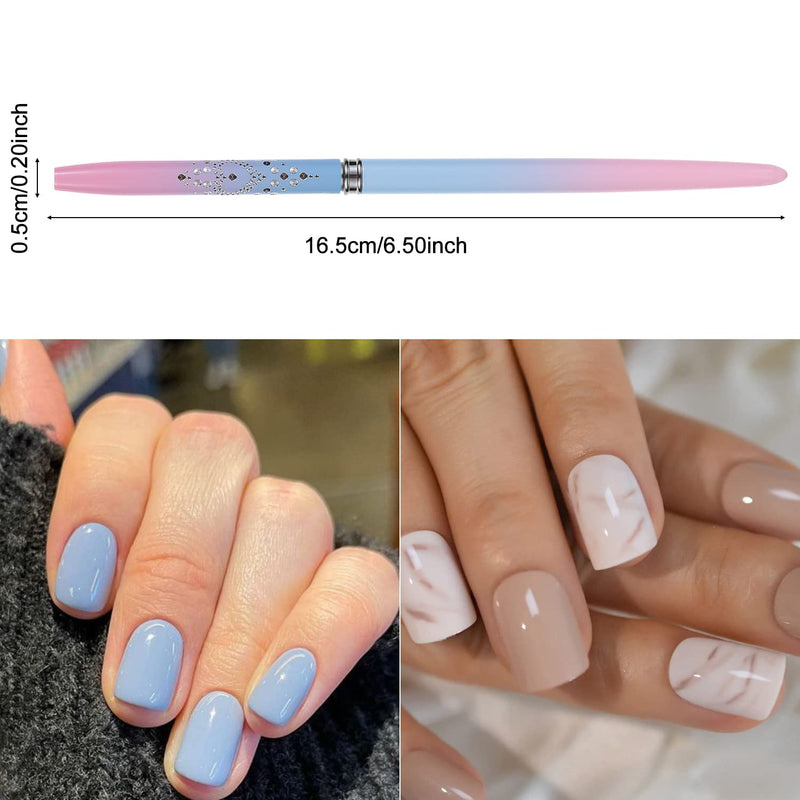 gootrades Nail Art Clean Up Brushes,Nail Brushes for Cleaning Polish Mistakes on the Cuticles, Acetone Resistant Nail Brush, Fingernail Cleaning Brushes for Nail Art and Designs (2 Pcs Round&Angled) - NewNest Australia