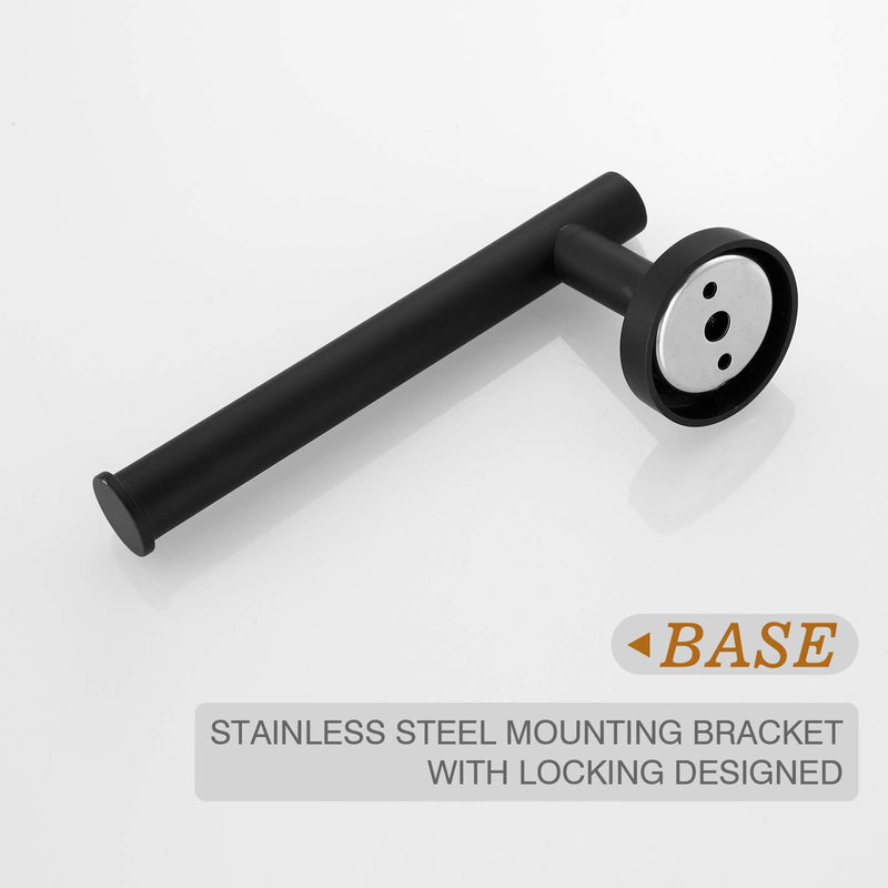 USHOWER Wall-Mounted Toilet Paper Holder, Durable SUS304 Stainless Steel, Matte Black, Modern Style - NewNest Australia