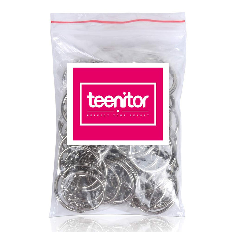 Teenitor Metal Split Keychain Ring Parts for Arts and Craft- 60 Key Chains 25mm with 26mm chains and 60pcs Open Jump Ring for Craft Key Ring - NewNest Australia