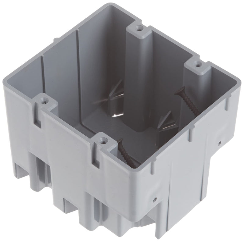Madison Electric Products MSB2G Two Gang Device Box with Depth Adjustable, Heavy Duty 42lb, Gray - NewNest Australia