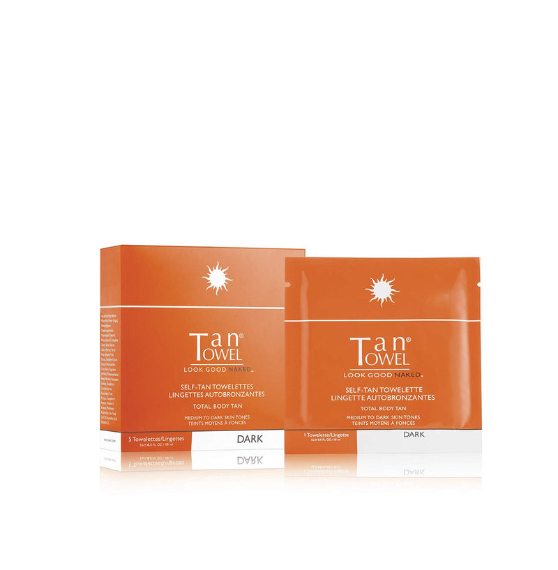 Tan Towel Total Body Tan Dark, 5 Count - NewNest Australia