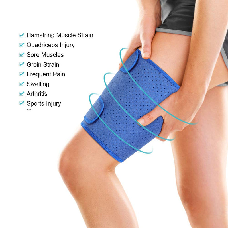 Yosoo Breathable Thigh Support, Neoprene Thigh Compression Support Sleeve Wrap for Pulled Hamstring, Sprains, Strains, Swelling, Tendon, Torn Muscle, Sports Injury, Recovery and Rehabilitation - NewNest Australia