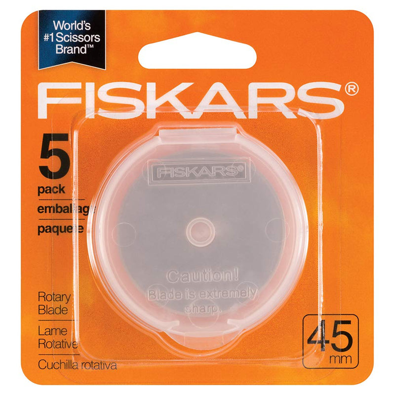 Fiskars 95287097J Rotary Cutter Replacement Blades, 45mm , 5 Pack - NewNest Australia