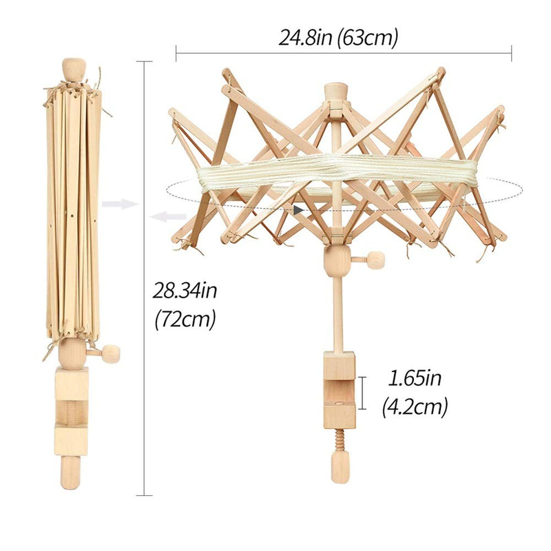Yarn Winder, Wooden Umbrella Swift Yarn Winder, Wood Swift Yarn Holder,24" Hand Crafted Skein & Hanks Winder | Knitting Crochet - Yarn Swift - NewNest Australia