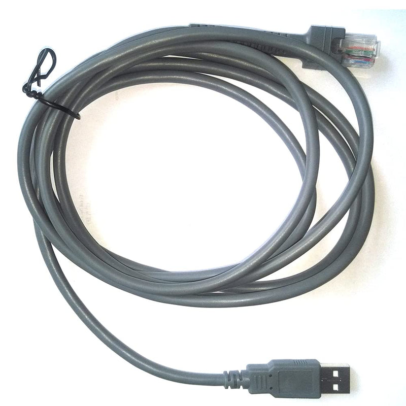 PZV, USB to RJ48 Cable 7ft 2mtr Dura-Gray for Barcode Scanner USB Cable,USB Data Transmission Cable for Digital Handheld Barcode Scanner Compatible with LS2208 DS4208 9208 1203 LS4208 LS3008 LS3408 - NewNest Australia