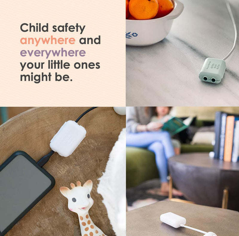 Geddy's Mom, Watch Your Mouth, Child-Safe USB Charger Safety Cover, Baby Proofing Power Outlet Cover, Toddler Safety Device, Electrical Protector (3 Pack, Black) - NewNest Australia