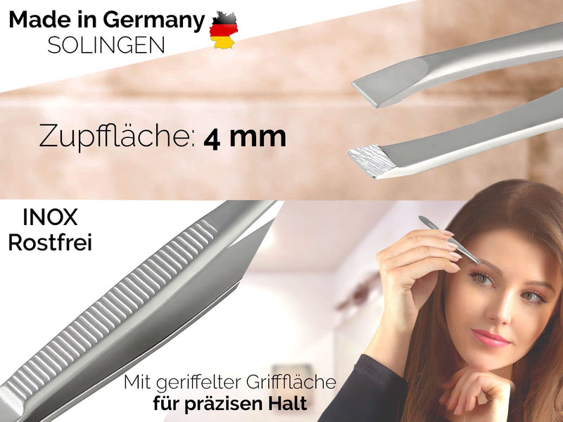 Solingen Professional Tweezers Set Hair Plucking Tweezers 3-Piece Pointed Straight Slanting Precise Made In Germany Solinger Eyebrow Tweezers Made Of Stainless Steel - NewNest Australia