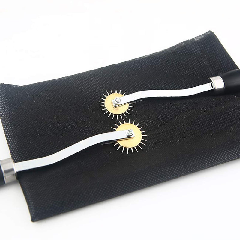 TIHOOD 2PCS Needle Point Tracing Wheel, 4mm Leather Paper ClothSewing Overstitch Wheel Tool Black - NewNest Australia