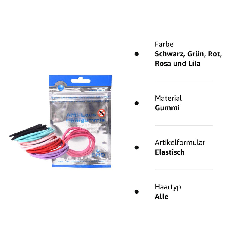 Shd Anti-Lice Hair Bobbles In Pack Of 20 (5 Packs Of 4 Hair Bobbles) Anti Lice Hair Band 100% Natural Protection Deet Free Effective For Up To 15 Days 3 Years Shelf Life - NewNest Australia