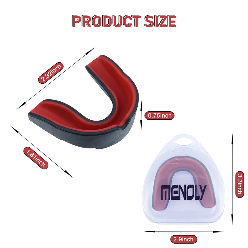 MENOLY 5 Pack Youth Mouth Guard Kids Sprots Mouthguard for Football Boxing MMA Hockey with Free Case Custom Fit Sprots Mouth Guard 1-double Color - NewNest Australia