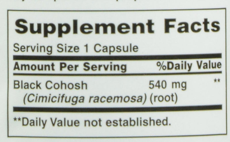 Nature's Bounty Black Cohosh Root Pills and Herbal Health Supplement, Natural Menopausal Support, 540 mg, 100 Capsules - NewNest Australia