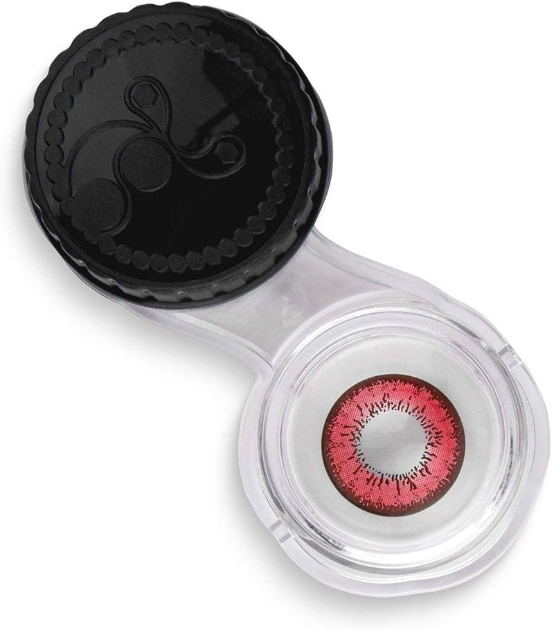 Red Crazy Fun contact lenses 'Red Flower' without strength with free lens case - top quality for carnival, carnival and Halloween 2024 0.0 diopters 8.6 millimeters 14.00 millimeters 2.0 - NewNest Australia