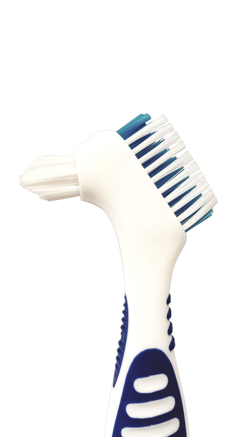 2 pieces denture brushes double bristle head toothbrush set portable ergonomic toothbrush multi-layer bristles false teeth brush for dental care - NewNest Australia