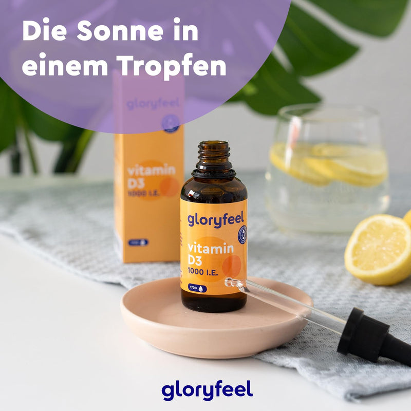 Vitamin D3 drops - 50ml (1700 drops) - Laboratory tested 1000 IU per drop - Made in MCT oil from coconut - No additives - High dosage without additives in Germany - NewNest Australia