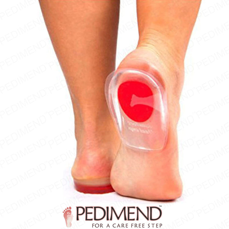 Pedimend 2 Pairs Gel Heel Cups, Silicone Heel Cup Pads for Plantar Fasciitis, Heel Spur & Achilles Pain, Gel Heel Cups and Cushions Absorbing Support (Small: EU 35 – 40) Small: Eu 35 – 40 - NewNest Australia