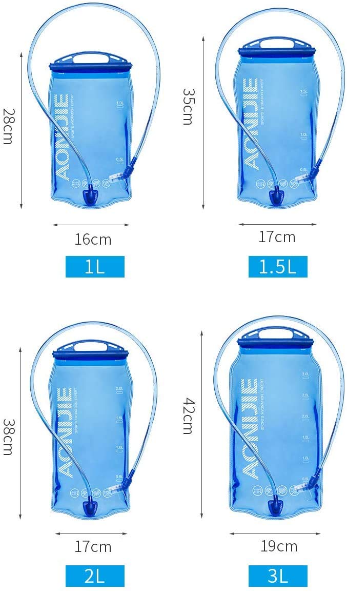 AONIJIE 1L/1.5L/2L/3L Hydration Bladder Water Reservoir Bag BPA Free for Hiking Biking Climbing Hunting Running - NewNest Australia