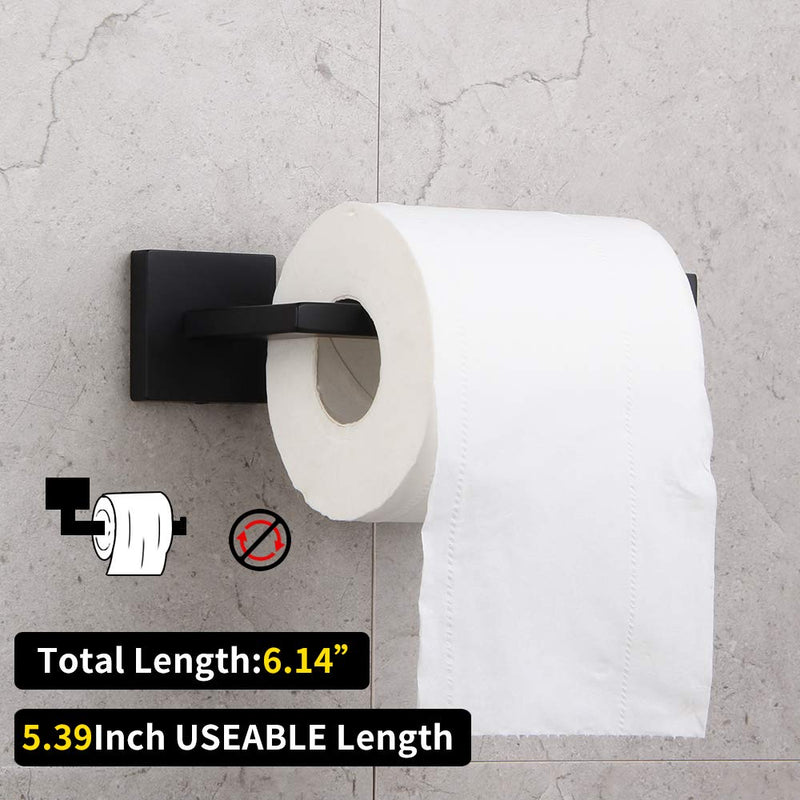 GERZWY Bathroom Toilet Paper Holder SUS 304 Stainless Steel Matte Black Tissue Paper Roll Holder Wall Mount IG1805-BK - NewNest Australia