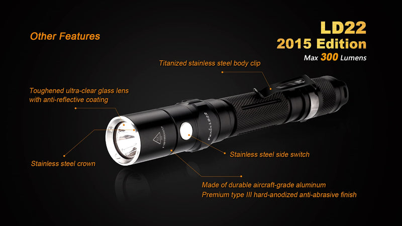 Fenix LD22 G2 2015 Edt 300 Lumens LED Flashlight One Size - NewNest Australia