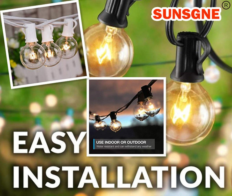 SUNSGNE Clear Globe G40 Bulbs Replacement Screw Base Light Bulbs 1.5-Inch, 5 Watt - Fits E12 and C7 Sockets, 25 Pack - NewNest Australia