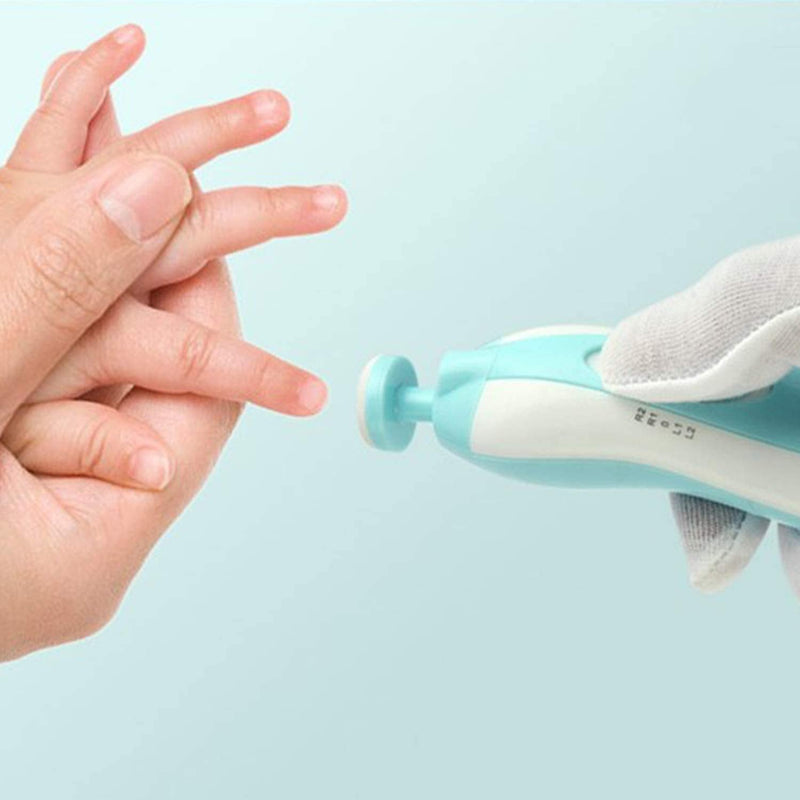 Baby Nail Trimmer File with Light Safe Electric Nail Clippers Kit for Newborn Infant Toddler Kids Toes and Fingernails Care, Polish and Trim Battery Operated (AA) - NewNest Australia