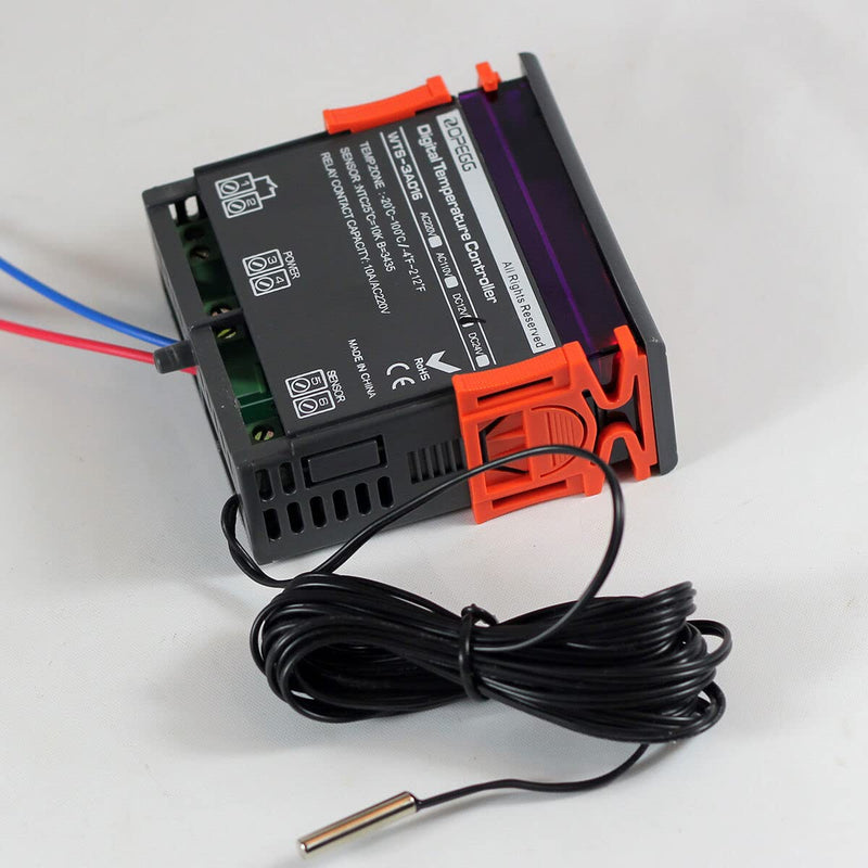 bayite DC 12V Fahrenheit Digital Temperature Controller 10A 1 Relay with Sensor - NewNest Australia