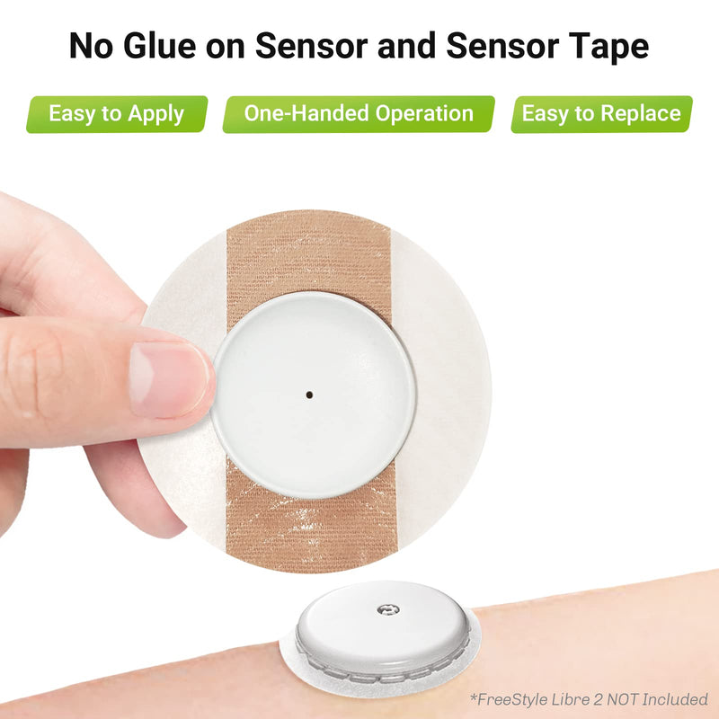 Kovoq Freestyle Libre 2 Sensor Covers,25Pcs Waterproof Adhesive Patches & 1Pcs Reusable Hardshell Cover,Libre 2 Sensor Covers,Breathable CGM Sensor Patch,1-Hand Patche/Remove (Tan) 25x Tan - NewNest Australia