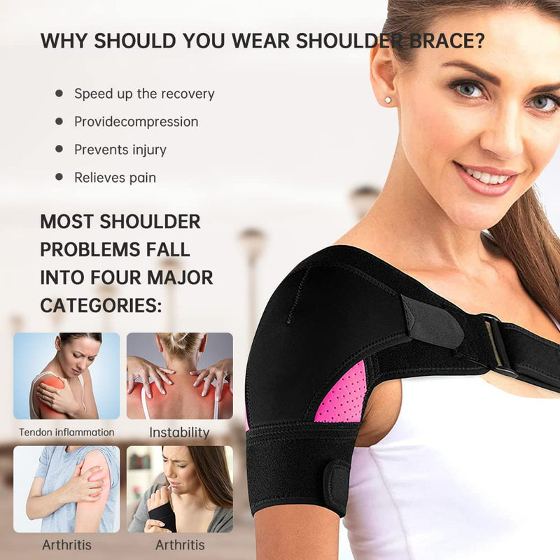 Shoulder Brace For Women, Adjustable Double Support On Shoulder Joint Neoprene Shoulder Support, Shoulder Support Bandage For Injury Prevention Recovery Sports Injuries - NewNest Australia