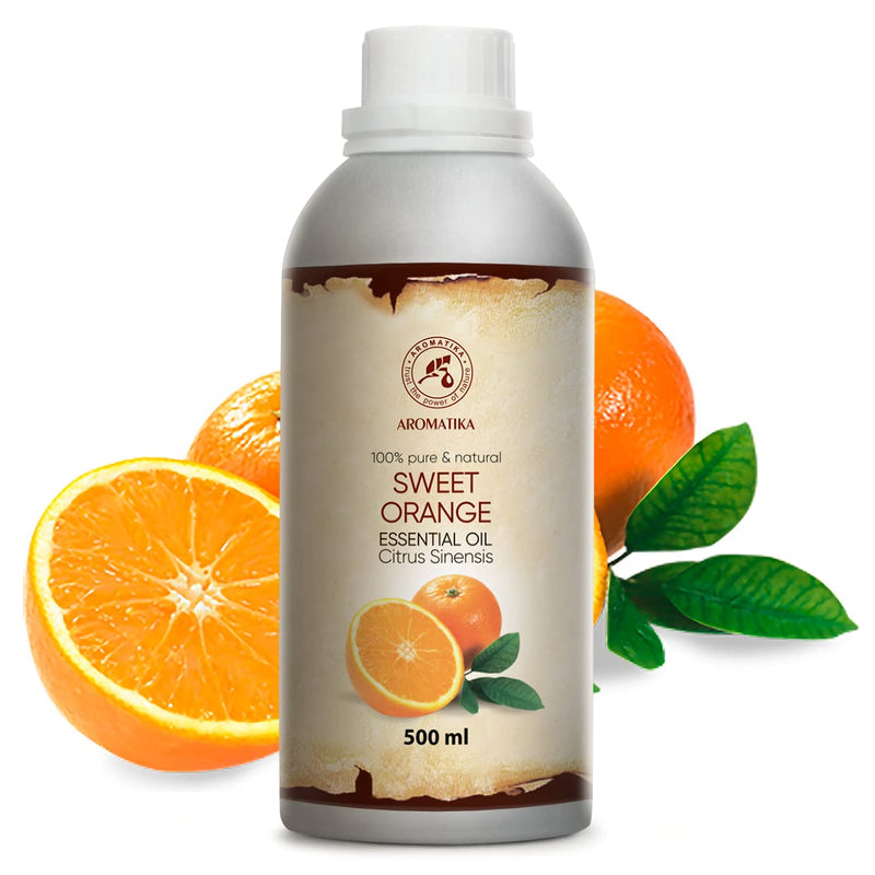 Orange Oil 500 Ml - Citrus Sinensis - Brazil - 100% Pure & Natural Essential Orange Oil - For Good Sleep - Oil Burner - Body Care - Aromatherapy - Room Fragrance - Cosmetic Enrichment - NewNest Australia