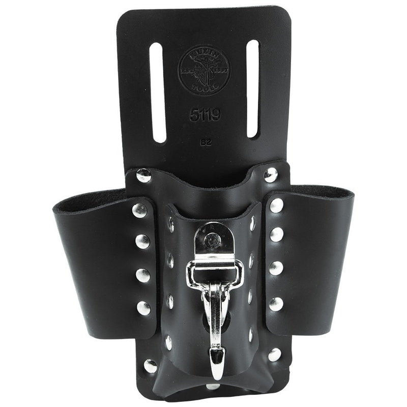 Klein Tools 5119 Tool Pouch, Multi Tool Holder with 4 Pockets and Knife Holder is Great for Electrician Gifts 4-Pocket Leather - NewNest Australia