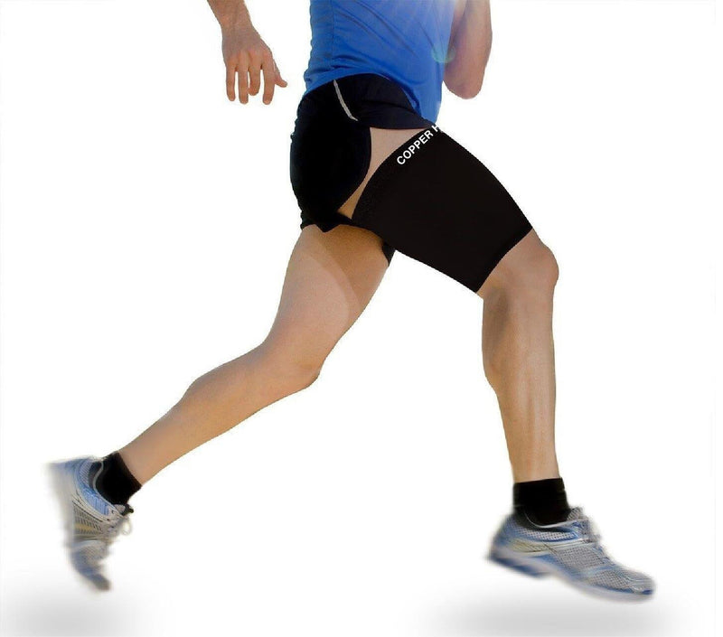 COPPER HEAL Thigh Compression Recovery Sleeve Recover from Sore Pulled Hamstring & Groin Strain Hip Leg Pain Sprains Tendinitis Injury Tights Quadriceps Muscle Tear Quad S - NewNest Australia