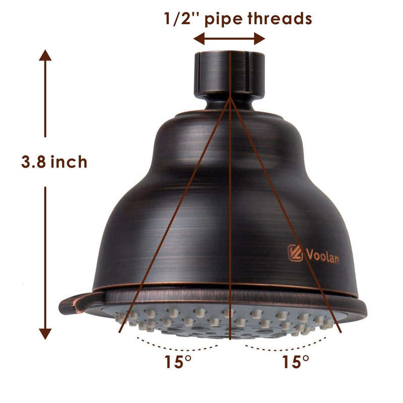 High Pressure Shower Head - Voolan 5 Function Rain Shower Head - Comfortable Shower Experience Even at Low Water Flow - Oil-Rubbed Bronze - NewNest Australia