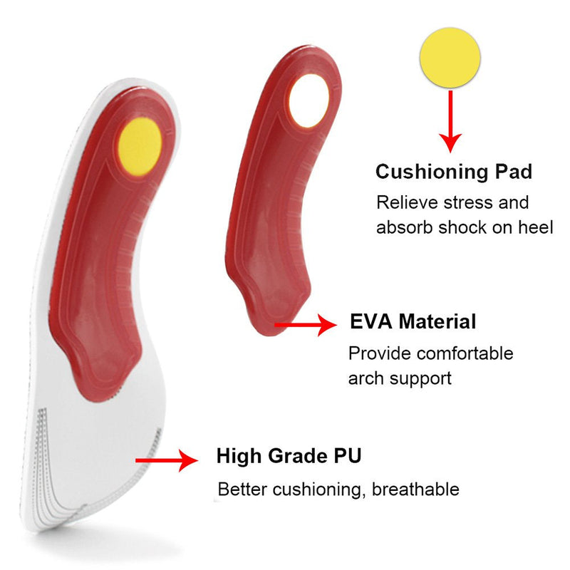 Ailaka High Arch Support Shoe Insoles  Arch Support Cushion Insoles for Men Women, Performance Orthopedic Insoles for Flat Feet, Plantar Fasciitis, Feet Heel Pain Relief - NewNest Australia