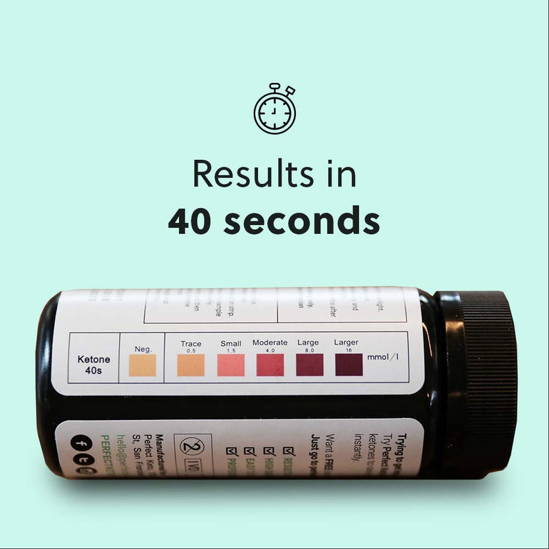 Perfect Keto Test Strips - Best for Testing Ketones in Urine on Low Carb Ketogenic Diet, Ketosis Home Urinalysis Tester Kit, 100 CT - NewNest Australia
