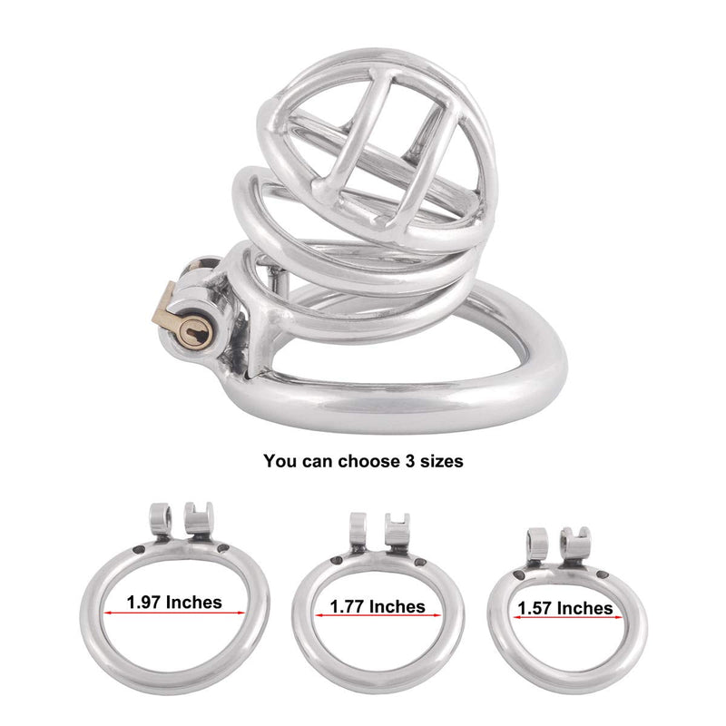 TERNENCE Stainless Steel Small Male Chastity Device Ergonomic Design Stealth Lock for Adults Solitary Extreme Confinement Cage S040 (1.57 inch / 40mm) 1.57 Inch (Pack of 1) - NewNest Australia