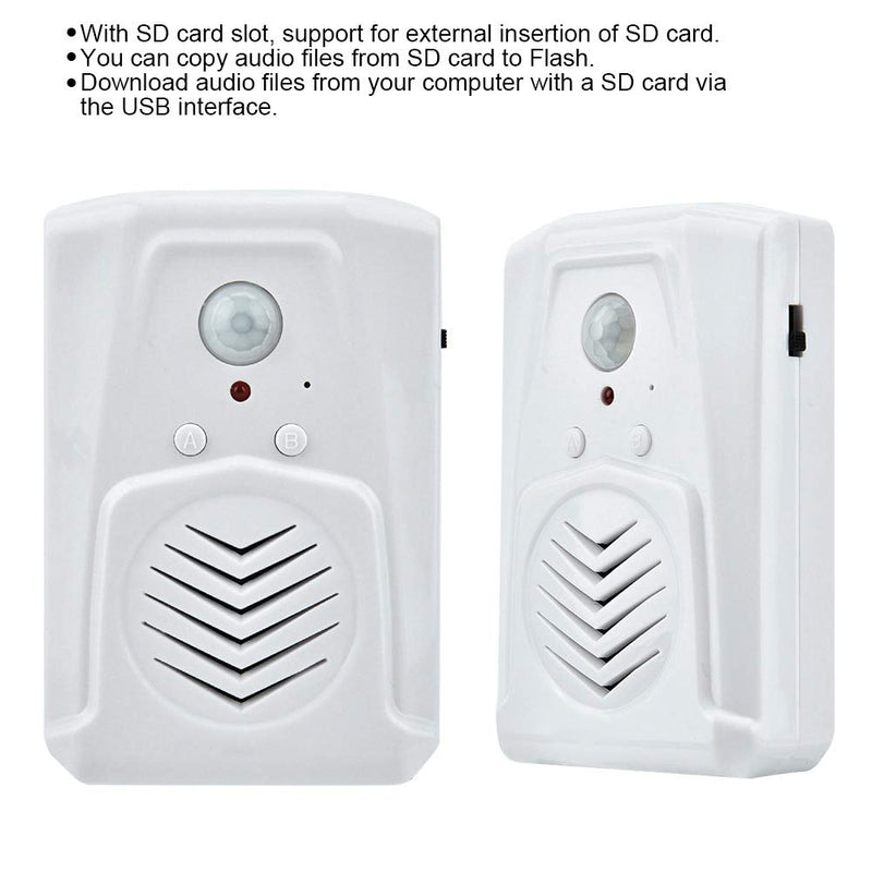 Tosuny Motion Sensor PIR Infrared Audio Player Doorbell, USB/Battery Powered Motion Sensor Activated Alarm MP3 Audio Player Infrared Induction Doorbell, Built-in speaker, 32M Flash Memory - NewNest Australia
