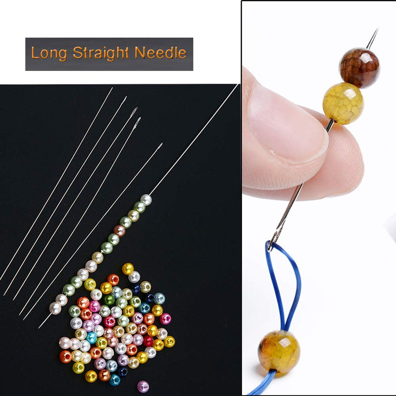 Y-Axis 26 Pcs Assorted Beading Needles Including 6 Pcs Big Eye Beading Needles + 20 Pcs Long Straight Beading Thread Needles with Needle Bottle - NewNest Australia