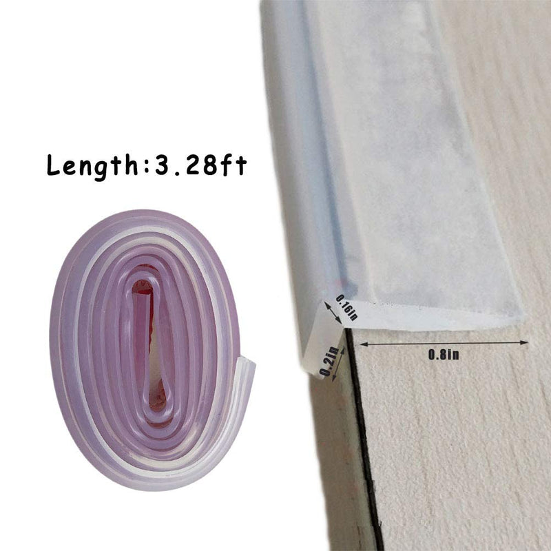 Edge Protector Baby Proofing, 100% Silicone Corners Clear Guards Strip, Pre-Tape Adhesive Soft for Kids Safety, Child Table Cabinets Furniture Bumper 0.2x0.8in(width) 3ft - NewNest Australia