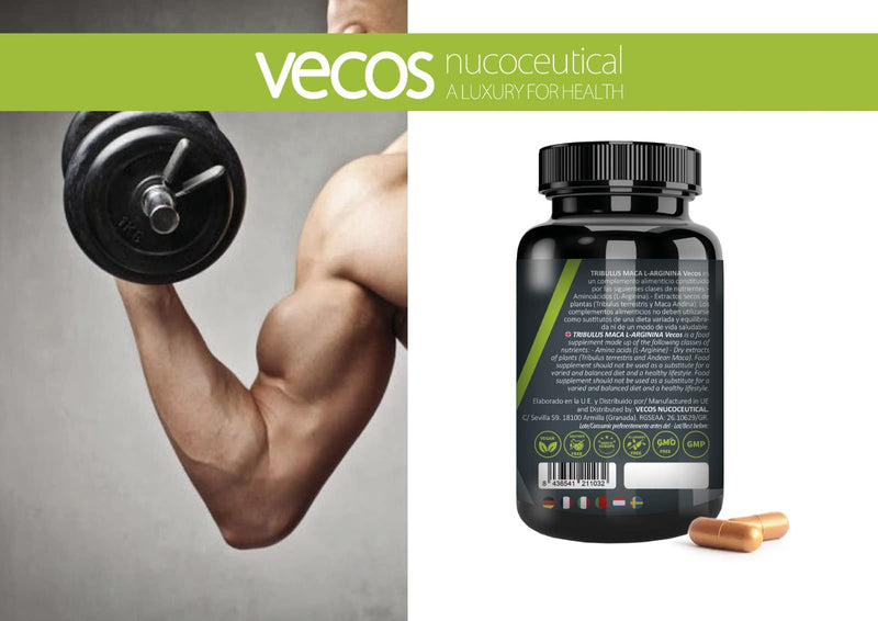 Tribulus Terrestris | Supplement for Athletes with Earth Burrel - Burrel Athorn + Maca + L-Arginine | 100 Capsules | Helps Increase Muscle Mass | Antioxidant Properties - NewNest Australia