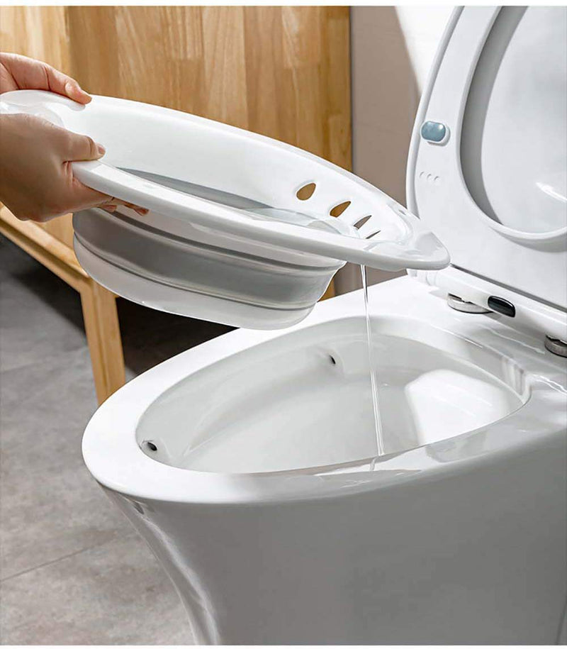 Sitz Bath for Toilet Hemorrhoids - MissZM, for Postpartum Pregnant-Women or Hemorrhoids, Foldable Hangable Storage Large-Capacity Private Care Washing Anti-Overflow Toilet Seat Pink - NewNest Australia