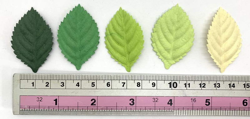 100 pcs mixed Leaves 45x29mm Mulberry Paper Flower Leaves scrapbooking wedding doll house supplies card - NewNest Australia