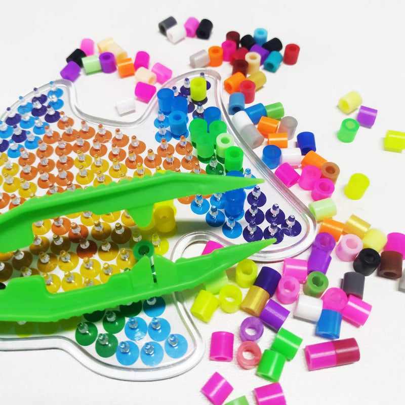 Three-Color Plastic Fuse Beads Tweezers Handmake Beads Crafts, Manual DIY Creative Craft Game Tool for Kids(1 Pack of 6 Tweezers,White,Green,Blue) - NewNest Australia