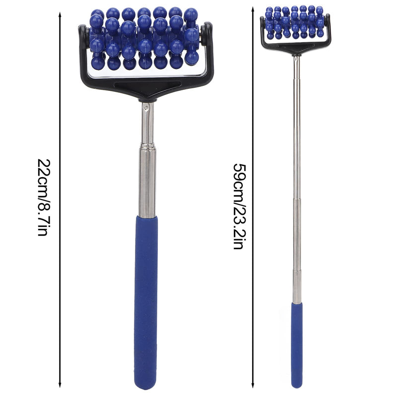 Telescopic Back Massager Adjustable Massage Roller Men Women Manual Massager For Massage And Relaxation, Relieves Muscle Fatigue And Pain, 22 Cm - 59 Cm (Navy Blue) - NewNest Australia