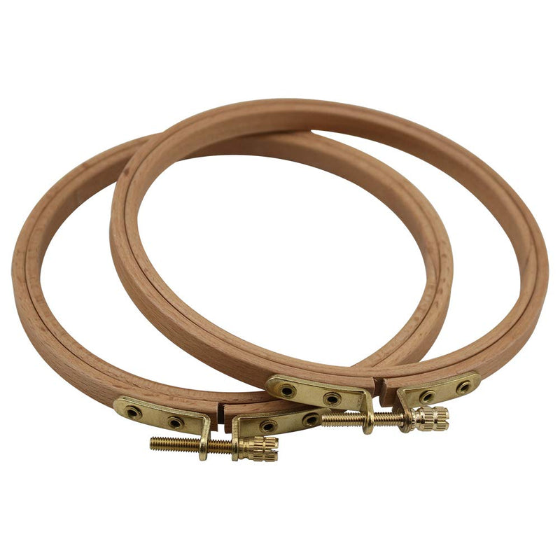 2 Pack 5 Inch Wood Embroidery Hoop, Guofa Embroidery Hoop Ring Circle Cross Stitch Hoops Set Embroidery Kits for Art Craft Sewing and Hanging 2PCS Wood Hoop (5 inch) - NewNest Australia