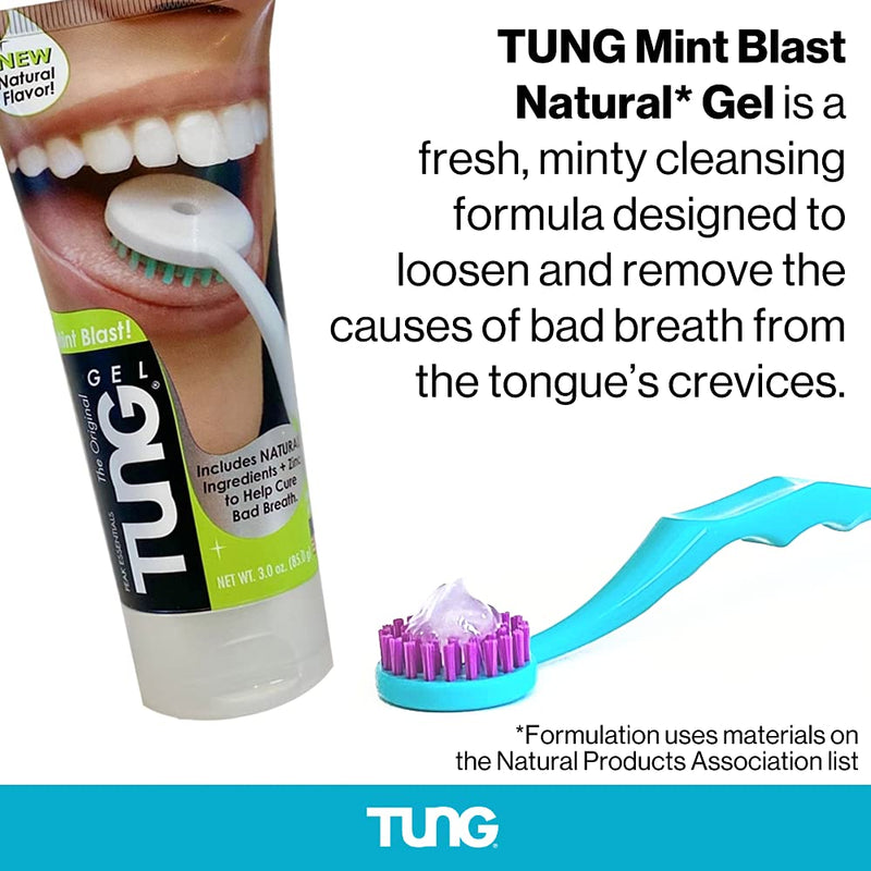 Peak Essentials | Tongue Scraper | Mint Blast - Natural TUNG Gel | Tongue Cleaner | Odor Eliminator | Fight Bad Breath | Fresh Mint | BPA Free | Made in America (2 PACK) 2 PACK - NewNest Australia
