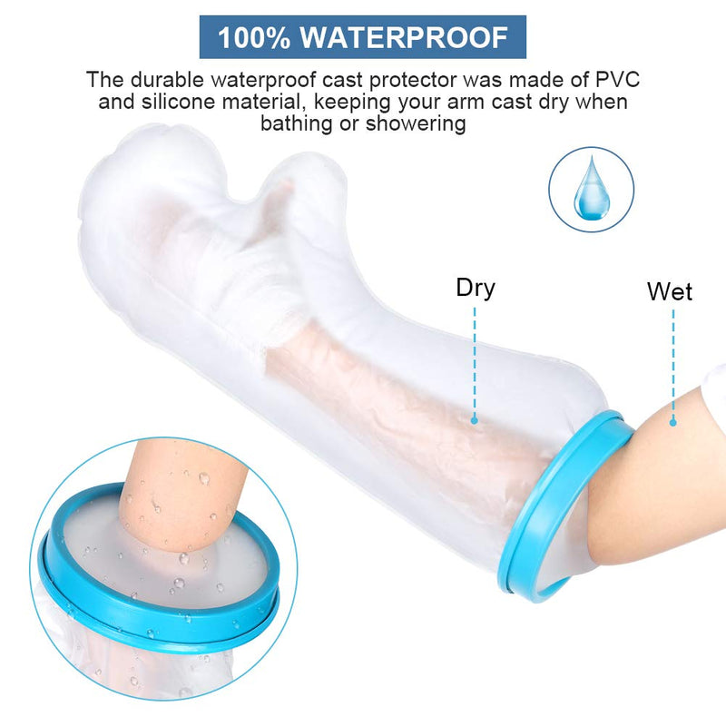 Kids Arm Cast Covers, Child Cast Protector for Shower, Waterproof Cast Cover Watertight Seal Keep Wound and Bandage Dry for Broken Arm, Wrist, Hand, Fingers, Left or Right Arm Arm Child - NewNest Australia