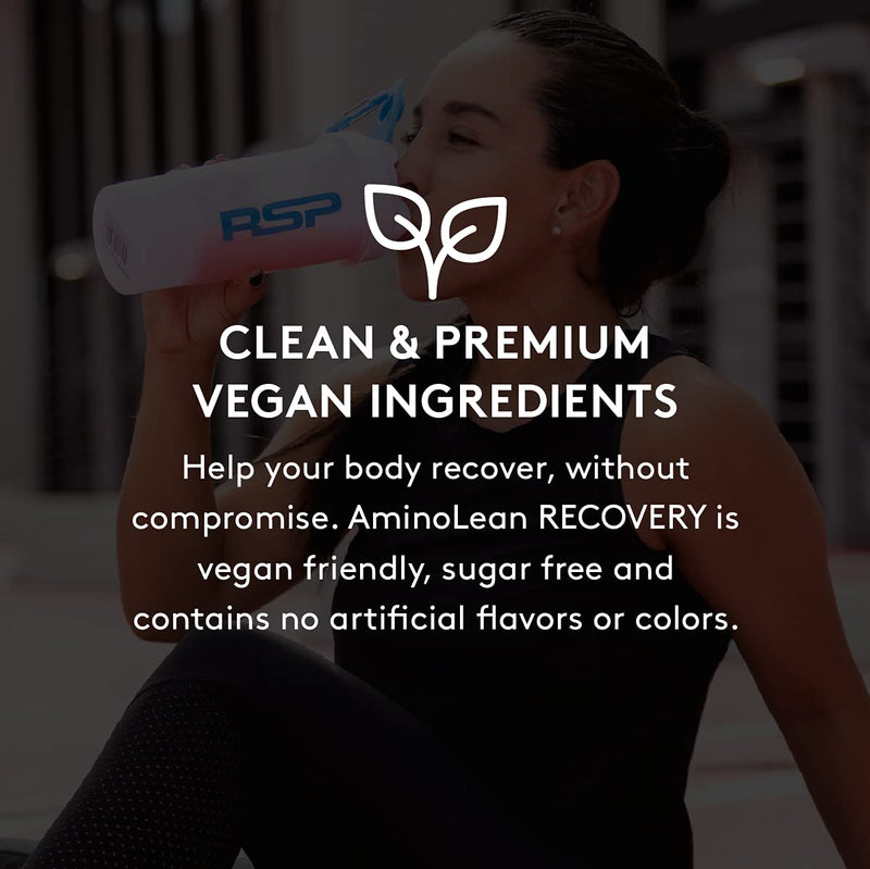 RSP AminoLean Recovery - Post Workout BCAAs Amino Acids Supplement + Electrolytes, BCAAs and EAAs for Hydration Boost, Immunity Support - Muscle Recovery Drink, Vegan Friendly, Blood Orange 30 Servings (Pack of 1) - NewNest Australia