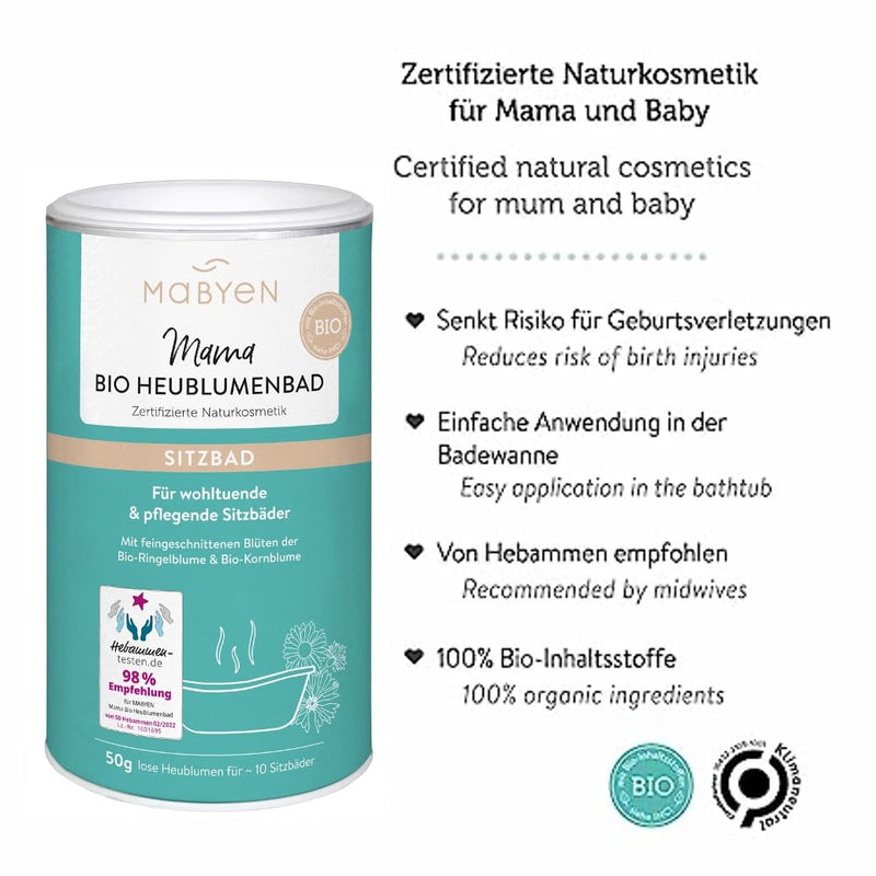 Mabyen Hay Flowers Seated Bath, Pregnancy Hay Flower Bath, Bath Additive Pregnancy, Natural Birth Preparation As A Steam Bath Or Seated Bath, Relaxes Pelvic Floor And Lowers Risk Of Perineal Tear - NewNest Australia