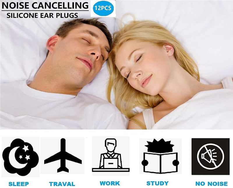 Silicone Ear Plugs for Sleeping Custom Fit Noise Reduction Reusable Super Soft Silicone Earplugs for Snoring, Swimming, Travel, Concerts, Work, Studying, Loud Noise - The Earplug for Sleep - NewNest Australia