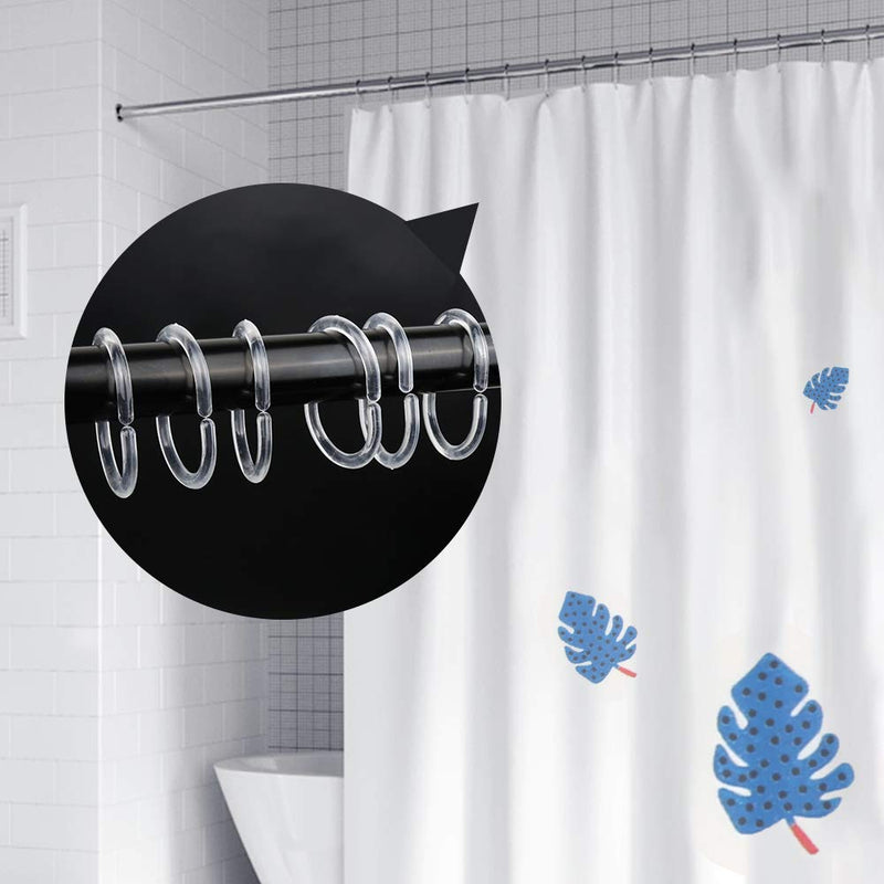 36 Pieces Shower Curtain Rings , FANDAMEI Plastic Shower Curtain Hooks Hanger for Bathroom Shower Window Rod - NewNest Australia