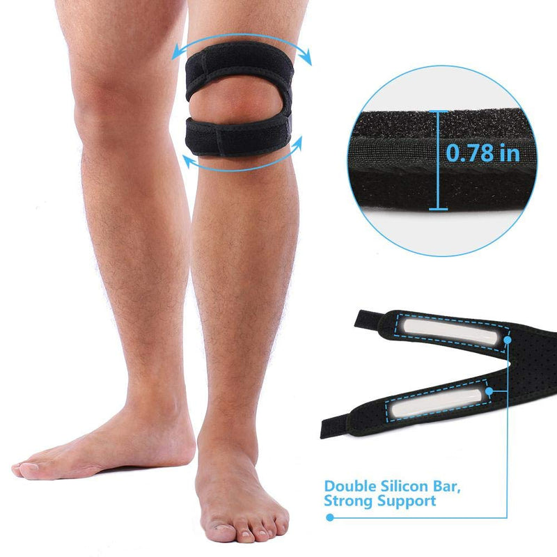 Knee Strap, Patellar Tendon Support Strap, Patella Bandage Knee Strap, Adjustable Knee Protection For Running, Jumping, Basketball, Outdoor Sports Or Knee Pain Relief, Adjustable Neoprene Knee Strap - NewNest Australia